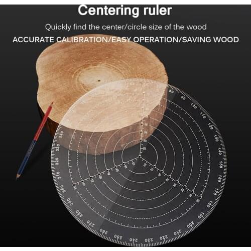 Transparent Acrylic Round Center Finder Compass Circle Cutter for Wood Turners Lathe Work Circles Drawing