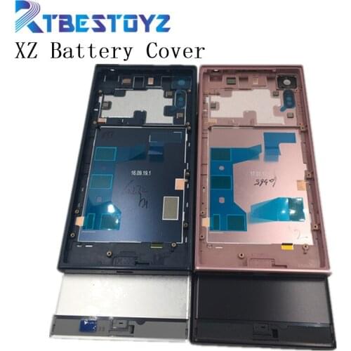 RTBESTOYZ 5.2 inches Battery Door Back Cover For Sony Xperia XZ F8332 F8331 Battery Door Back Cover Housing+Logo