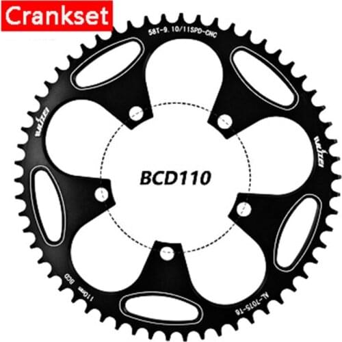 Bicycle Crank & Chainwheel 110BCD Round Narrow Wide Chainring MTB Mountain 50T 52T 54T 56T 58T 60T Crankset Tooth Plate Parts