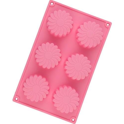 Silicone Cake Mold Baking Mold Handmake DIY Soap Mold Christmas Series Bread Mould Silicone Moulds For Cake Tools 6 Flower