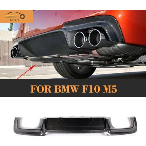 For 5 Series Carbon Fiber Rear Bumper Diffuser Lip Spoiler For BMW F10 M5 Sedan 2012 - 2017 Car Styling