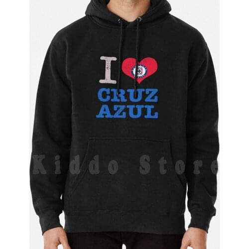 I Heart Cruz Azul Mexican Team Hoodie Long Sleeve Gol Cruz Azul Team Deportivo Soccer Heart Love Sports Football