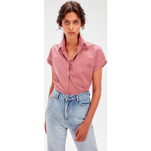 Женские классические рубашки Trendyol China At AliExpress