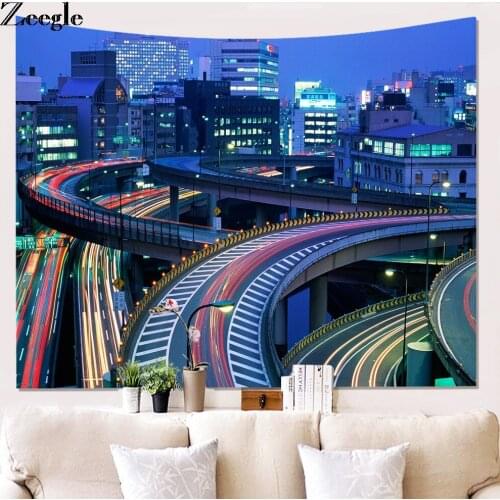 Zeegle Printed Building Wall Hanging Carpet Blanket Beach Towel Large Size Tableclothes Home Art Wall Blanket Hippie Tapestry