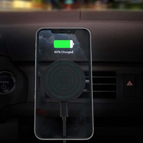 1pc 15W 360 Degrees Wireless Car Phone Charger For iPhone 12 Magnetic Wireless Charging Holder Air Vent Mount Dock
