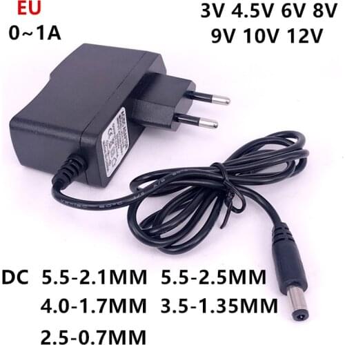 1pcs AC 110-240V DC 3V 4.5V 6V 8V 9V 10V 12V for 1A LED light strips power adapter 12 Volt 1 A Converter power supply 12 V