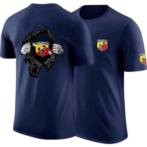 2021 Men ABARTH Logo Custom Round Neck Punk Comfortable Print Casual Tops Sweatshirts Leisure Short Sleeve T shirts