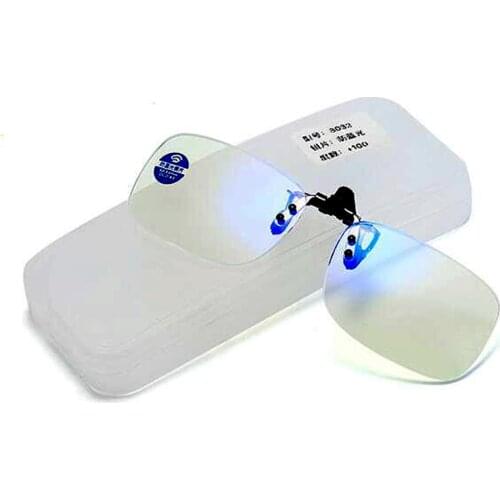 2021 Anti Blue Light Clip On Reading Glasses magnifier Women Men Rimless Portable Presbyopia Glasses Clips Lens +1.0-4.0