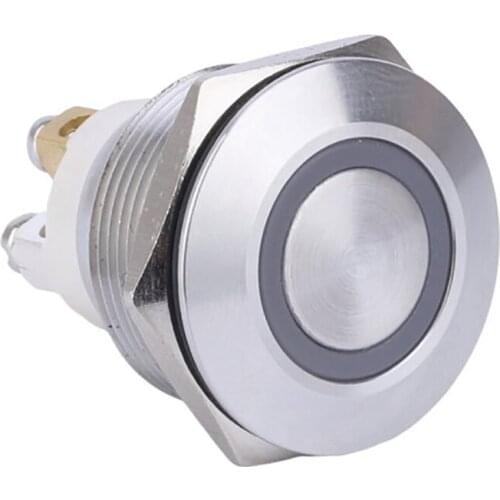 22mm Metal Push Button Switch Locking Latching Self-reset Momentary 1NO 12V 24V 110V 220V LED red blue yellow green white