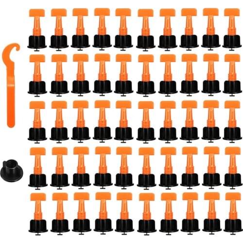 50Pcs Tile Leveling System Toolkit Level Wedges Alignment Spacers for Leveler Locator Spacers Plier Flooring Wall Tile Carrelage