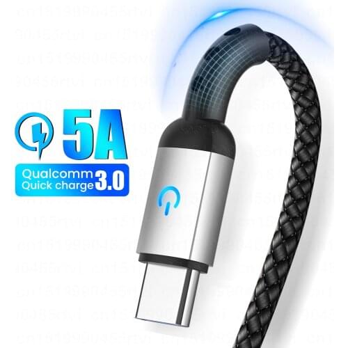 2A Micro USB Type C Cable LED Android Mobile Phone Charger Fast Charging Micro USB Data Cord Charge For Xiaomi Samsung Huawei