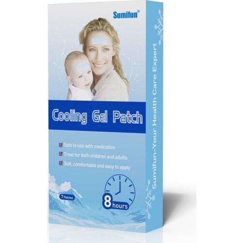 7pcs Newest Baby Fever Patch Cooling Gel Sheet for Headache Pain Relief Bring Fever Down Ice Medical Plaster Health Care