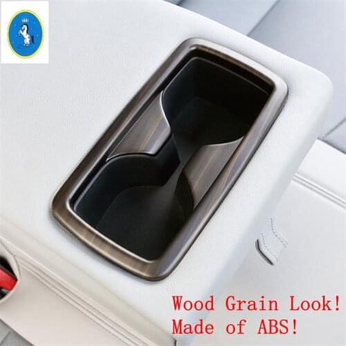 Auto Accessory Rear Seat Water Bottle Cup Holder Cover Trim Carbon Fiber ABS For TOYOTA RAV4 RAV 4 XA50 2019 2020 2021