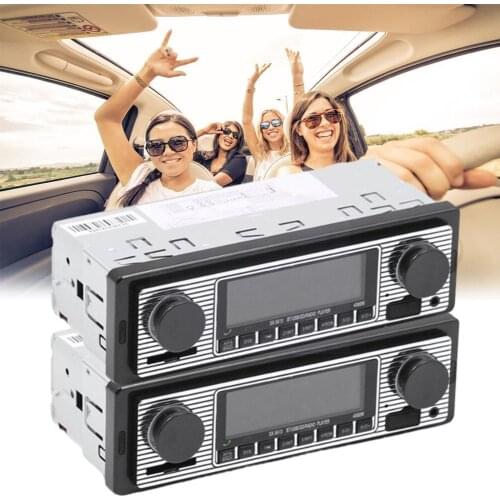 Car Radio Stereo Player Digital Bluetooth Car MP3 Player Audio USB/SD Set Input 60Wx4 Stereo FM In AUX With 1 Dash Radio Mu W9C4