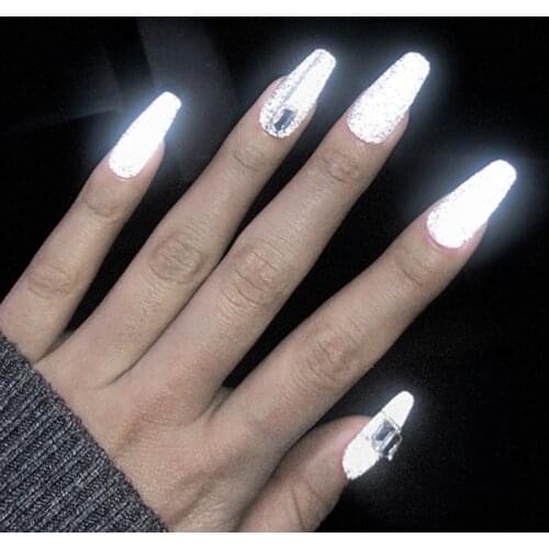 Nail Art GO-to-CLUB Glitter Reflective Powder Neon Sugar Glowing-in-Dark, cLUBBING&Reflect Diamond Light Nail ART Glitter *FT157