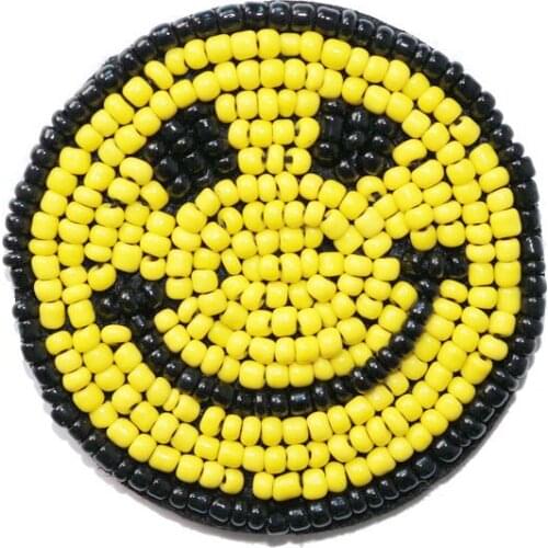 Handmade nail beads and bright smiling face cloth hat socks accessories accessories