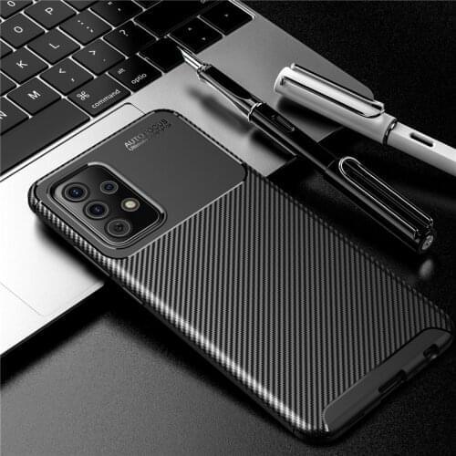Carbon Fiber Case For Samsung Galaxy A52 Case For Samsung A52 Cover Soft Protective Phone Bumper For Samsung Galaxy A52 Funda