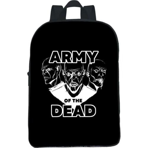 Army Of The Dead School Bag Children Bookbag Student Backpack Horror Movies Cosplay Travel Rucksack Gift Mochila Boys Girls Bag