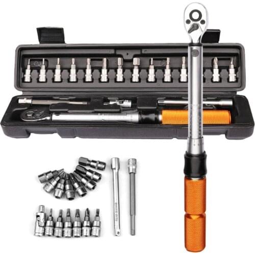 Drive Click Bicycle Torque Wrench Tools Maintenance Kit for Mountain Bikes Dual Direction Torque Wrench Set Repair Kit
