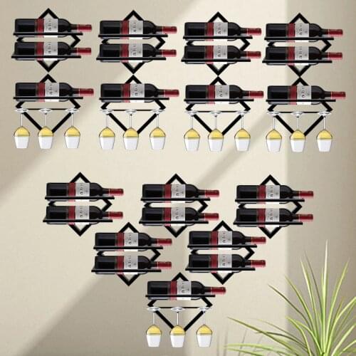 European Creative Wall-mounted Wine Rack, Home Wall Decoration, Wine Cup Rack, Wine Cabinet Wall Wine Bottle Rack