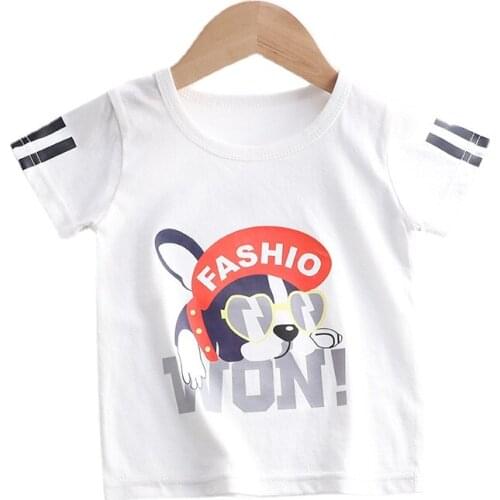 Customized Cute Print Top Tees T-shirt Baby Boy and Girl Short Sleeve Clothing Casual Kids Babys T-shirts Fashion Clothes