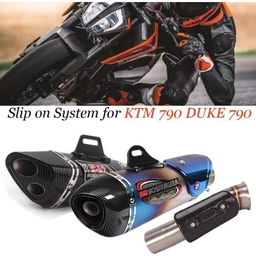 For KTM 790 DUKE 790 Motorcycle Exhaust Connect Tube Carbon Fiber Muffler Escape Tip Silencer with DB Killer Slip on System