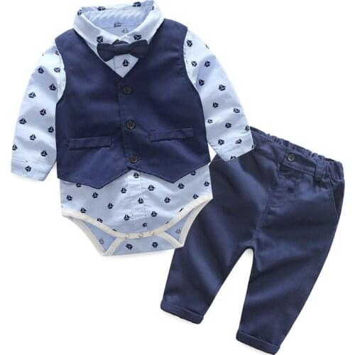 Romper Clothes Set For Baby Boy With Bow Hat Gentleman Striped Summer Suit With Bow Toddler Kid Bodysuit Set Infant Boy Clothing