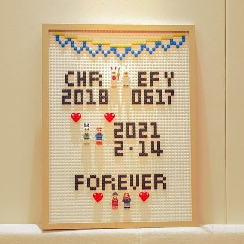 Building Blocks DIY Hand-Made Homemade Photo Frame Material Package Birthday Valentines Day New Year Gift Ideas