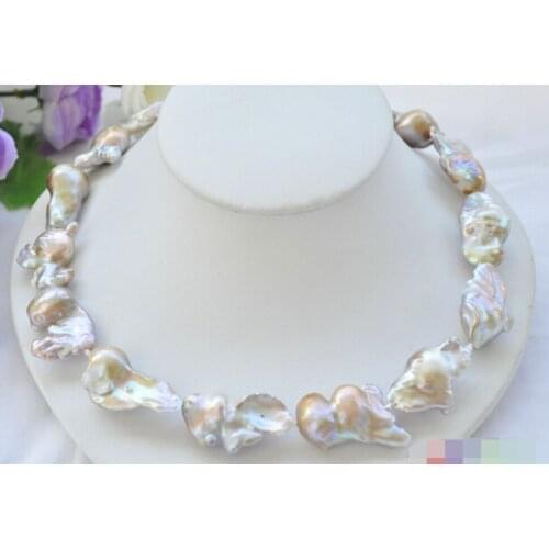 LAVENDER BAROQUE KESHI REBORN PEARL NECKLACE earring gift