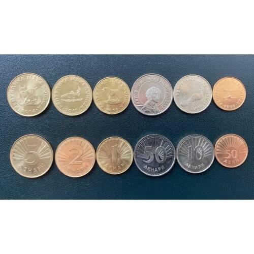 Macedonia 6 Sets of Coins 1993-2018 100% Authentic Original Coin Collectibles UNC