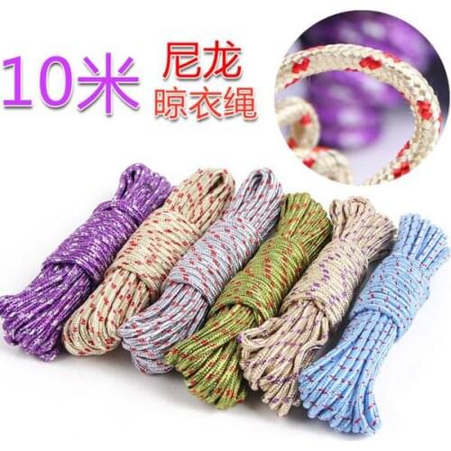 Multifunctional Non-slip Rope 10 Meters Outdoor Windproof Clothesline Nylon Quilt Rope