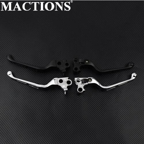 Motorbike Black/ Chrome Brake Clutch Levers Aluminum CNC For Harley 1996-2003 XL 1996-2016 Dyna 96-14 SFTL 1996-2007 FL