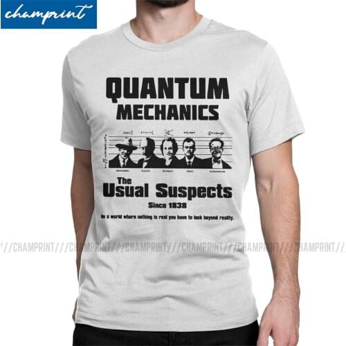 Mens T-Shirts Quantum Mechanics Vintage Tee Shirt Nikola Tesla Science Physicist Inventor Geek Nerd T Shirts Gift Idea