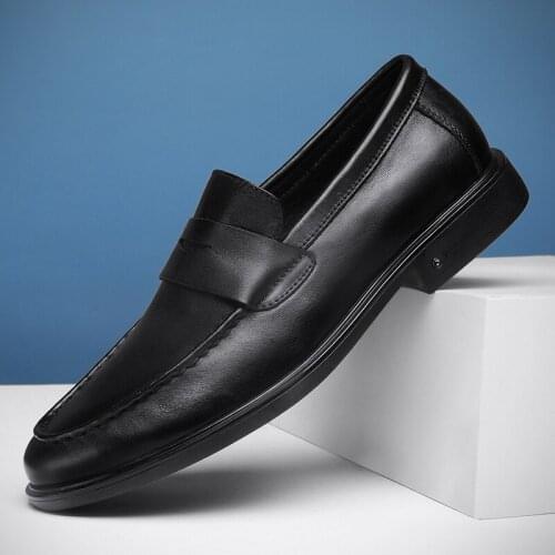 Men Business Dress Oxford Shoes 100% Real Cow Leather Classic Dress Shoes Wedding Shoes Men Loafers