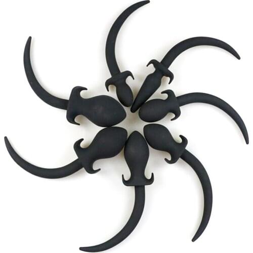 Soft silicone anal tail plug buttplug anal dilator stimulator g spot butt plug sex toys for men women dog tail anal plug