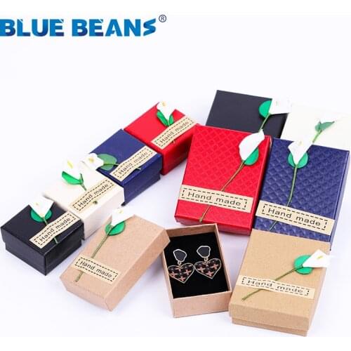 New Selling Square jewelry organizer box Engagement Ring For Earrings Necklace Bracelet Display Gift Box Holder Black red white