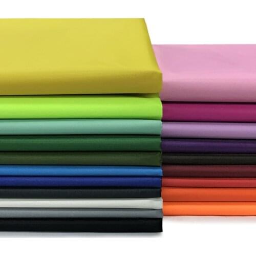 Solid Color 100% Polyester Taffeta Waterproof Fabric PVC Coated For Raincoat Tent Apron by Meters