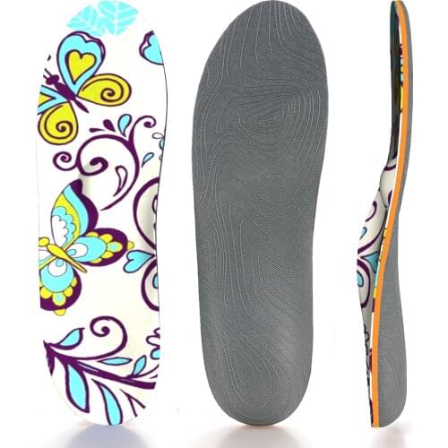 Shockproof And Breathable Arch Support Insole With Creative Animation Butterfly Pattern