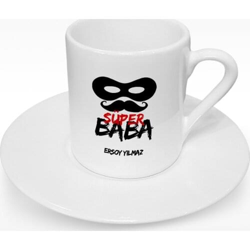 Personalized Super Dad Design Turkish coffee Cup-1
