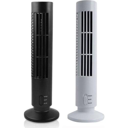 2 Modes Adjustable Mini Air Conditioning Fan Portable USB Summer Air Conditioner Cooler For Home Office Vertical Bladeless Fan