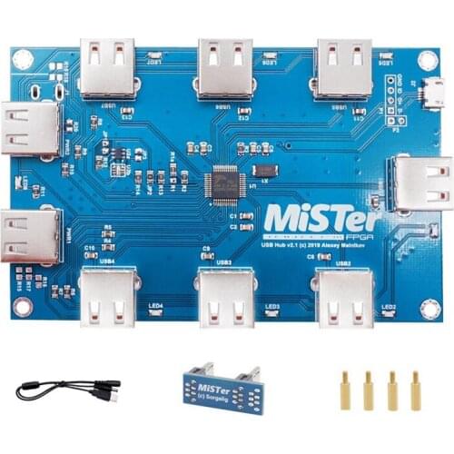 Manual Welding USB Hub V2.1 Board with 7 USB Ports for MisTer FPGA