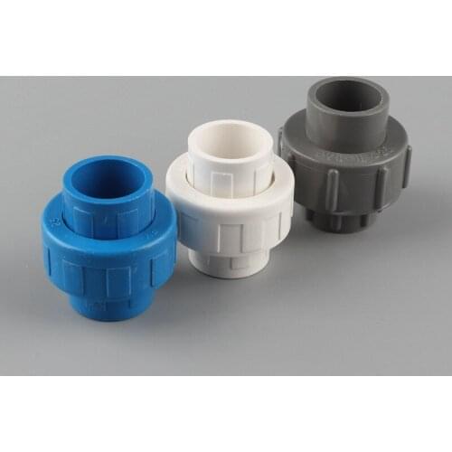 1pc 25mm PVC Plastic Union Connector Water Supply Pipe Fittings Connect 3/4'' PVC Pipe Fish Tank Garden Irrigation Accessories