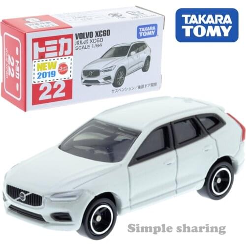 Takara Tomy Tomica No.22 Volvo Xc60 Sports Car Toy Scale 1:64 Diecast Roadster Mould Funny Kids Doll Pop Puppet