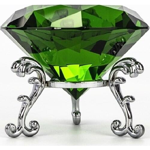 Mixed Color Crystal Diamond Base Paperweight Glass Ornament Fengshui Figurine Home Wedding Decoration Crafts Party Souvenir Gift