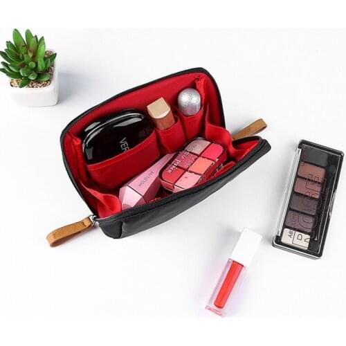 Style Solid Cosmetic Bag Women Bow Tie Makeup Bag Waterproof Travel Neceser Wash Beauty Case Bag Organizer