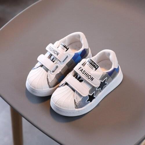 2021 spring autumn new boys and girls soft sole shoes children anti-kick shell-toe casual white shoes baby leisure shoes
