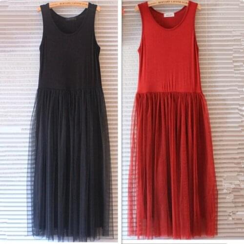 Comfortable brand modal lace dress,fashion patchwork hight waist lace dresses,plus size women dress black white M -5XL 6XL