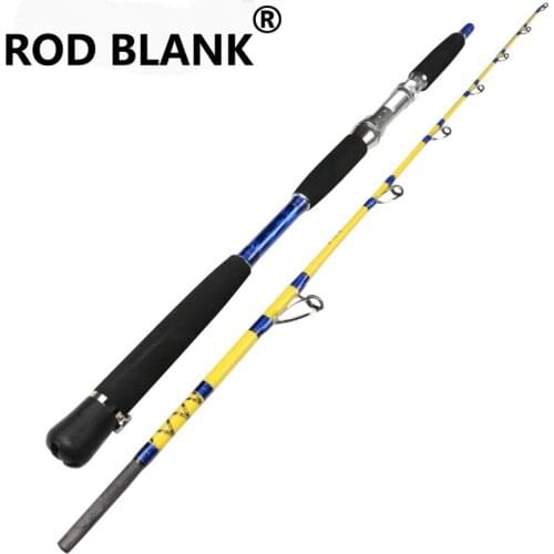 Rod Blank Carbon Fiber Spinning Fishing Rod With Metal Reel Seat 1.5 Sections Boat Rod NO.6
