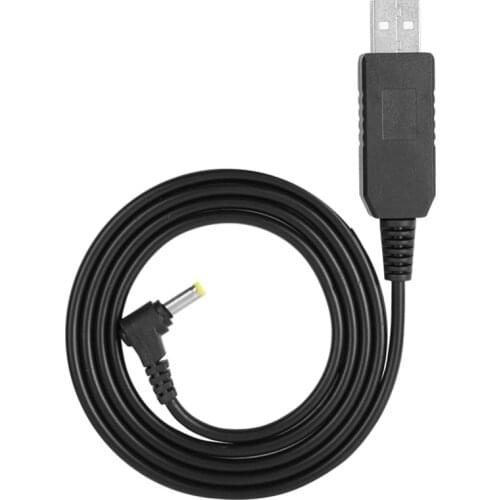 USB Charger Cable Transformer Cable Cord 2.5mm Jack Black USB Charger Cables For BaoFeng Walkie Talkie BF-UV5R 3800mAh Battery