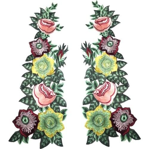 Superior Quality Flower Embroidered Patches for Clothes Applique Sticker on Clothing Lace Dress Badges Applications Stripes